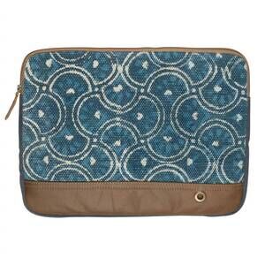 NEW MYRA BAGS women's circles of illusion laptop sleeve in blue